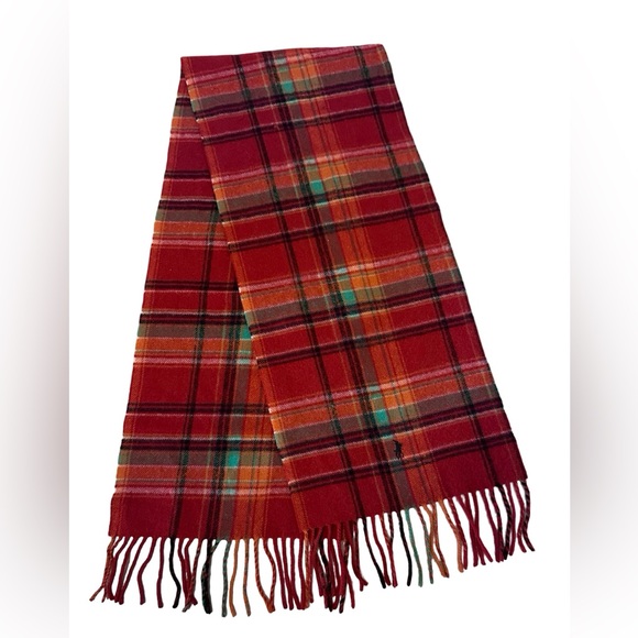 Polo Ralph Lauren Cashmere Wool Tartan Mens/Womens Scarf 56x12